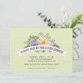 水彩春の花 おしゃれなイースターブランシュ 招待状 (スタンド正面)