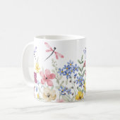 水彩春の花 コーヒーマグカップ (正面左)