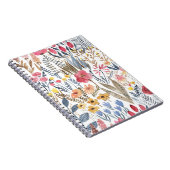 水彩春の花、シームレ鮮やかームパター ノートブック (右側)