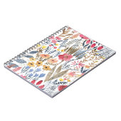 水彩春の花、シームレ鮮やかームパター ノートブック (左側)