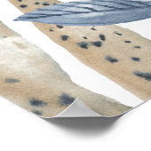 水彩春の花、シームレ鮮やかームパター ポスター (角)