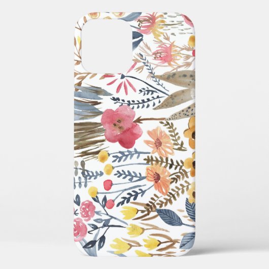 水彩春の花、シームレ鮮やかームパター Case-Mate iPhoneケース (裏面)