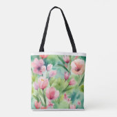 水彩春の花 トートバッグ (裏面)