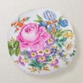 水彩春の花 ラウンドクッション (裏面)
