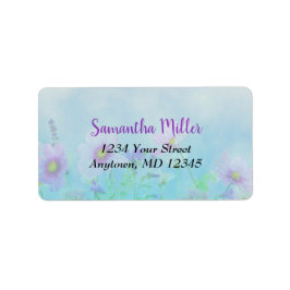水彩春の花 | Pastelフローラアドレス ラベル
