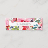 水彩春の花WebサイトRSVPエンクロージャ スキニー名刺 (正面)