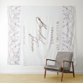 水彩春の野生の花のウェルカムシャワー タペストリー (インサイチュ(横))