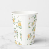 水彩春ひまわり&デイジーデザイン 紙コップ (右)