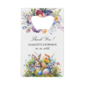 水彩春をテーマにした結婚式の引き出物 クレジットカード栓抜き (正面)