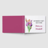 水彩春アイリスフラワーズリタイアメントパーティー ゲストブック (全面)