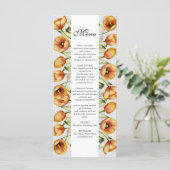 水彩春オレンジチューリップ結婚ズ メニュー (スタンド正面)