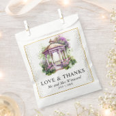 水彩春ガーデンガゼボ結婚ズ フェイバーバッグ (クリップ留めされた状態)