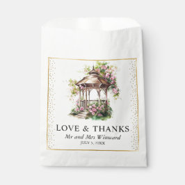水彩春ガーデンガゼボ結婚ズ フェイバーバッグ