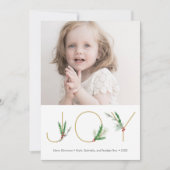 水彩春クリスマスジョイフォトカード シーズンカード (正面)