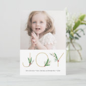 水彩春クリスマスジョイフォトカード シーズンカード (スタンド正面)