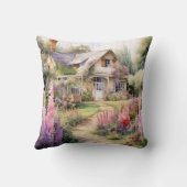 水彩春コテージガーデンチャーム クッション (裏面)