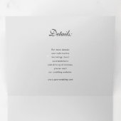 水彩春チューリップすべて1つ 三つ折り招待状 (内部最初)