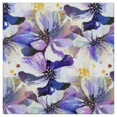 水彩春デルフィニウムガーデニング花 ファブリック (クローズアップ)