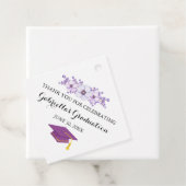 水彩春パープルフローラバースト卒業 フェイバータグ (インサイチュ)