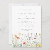水彩春フローラすべて結婚の 招待状 (正面)