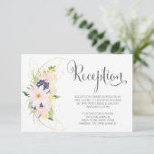 水彩春フローラウェディングレセプションカード エンクロージャーカード (スタンド正面)