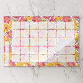 水彩春フローラデスクカレンダーメモ帳 ペーパーパッド (折り畳み)