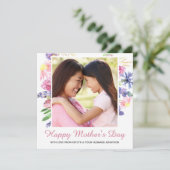 水彩春フローラハッピーマザーズデイ写真 シーズンカード (スタンド正面)