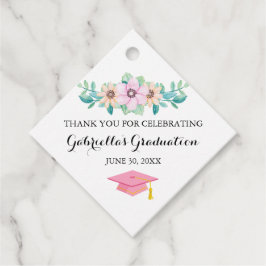 水彩春フローラバースト卒業 フェイバータグ