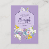 水彩春フローラブックマーク聖なる書物、 経典聖書 アドバイスカード (正面)