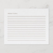 水彩春フローラブライダルシャワーレシピカード (裏面)