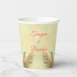 水彩春フローラポピー 紙コップ