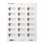 水彩春フローラ水結婚遣い ラベル (フルシート)