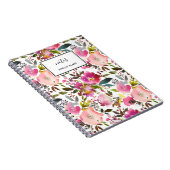 水彩春フローラ渦巻き写真ノート ノートブック (右側)