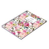 水彩春フローラ渦巻き写真ノート ノートブック (左側)