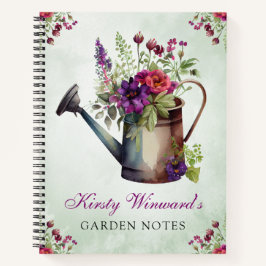 水彩春フローラ灌水缶ガーデンノート ノートブック