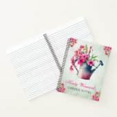 水彩春フローラ灌水缶ガーデンノート ノートブック (内部)