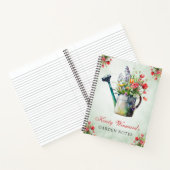 水彩春フローラ灌水缶ガーデンノート ノートブック (内部)