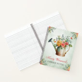 水彩春フローラ灌水缶ガーデンノート ノートブック (内部)