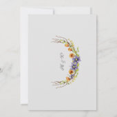 水彩春フローラ結婚カラフル 招待状 (裏面)