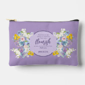 水彩春フローラ聖句パーソナライズされた アクセサリーポーチ (正面)
