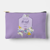 水彩春フローラ聖句パーソナライズされた アクセサリーポーチ (正面)