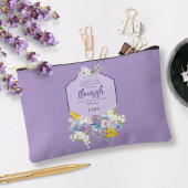 水彩春フローラ聖句パーソナライズされた アクセサリーポーチ