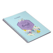 水彩春フローラ聖句パーソナライズされた ノートブック (右側)