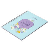 水彩春フローラ聖句パーソナライズされた ノートブック (左側)