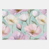 水彩春フローラ装飾紙セット ラッピングペーパーシート (正面3)