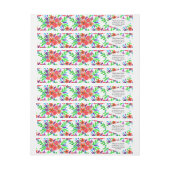 水彩春フローラ開花 ラップアラウンドラベル (シート)