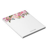 水彩春フローラ パーソナライズされた ノートパッド (アングル)