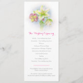 水彩春ヘルルボア結婚式 プログラム (裏面)