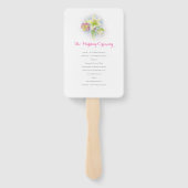 水彩春ヘレボレス結婚式プログラムファン ハンドファン (裏面)