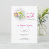 水彩春ヘレボレス結婚式 プログラム (スタンド正面)